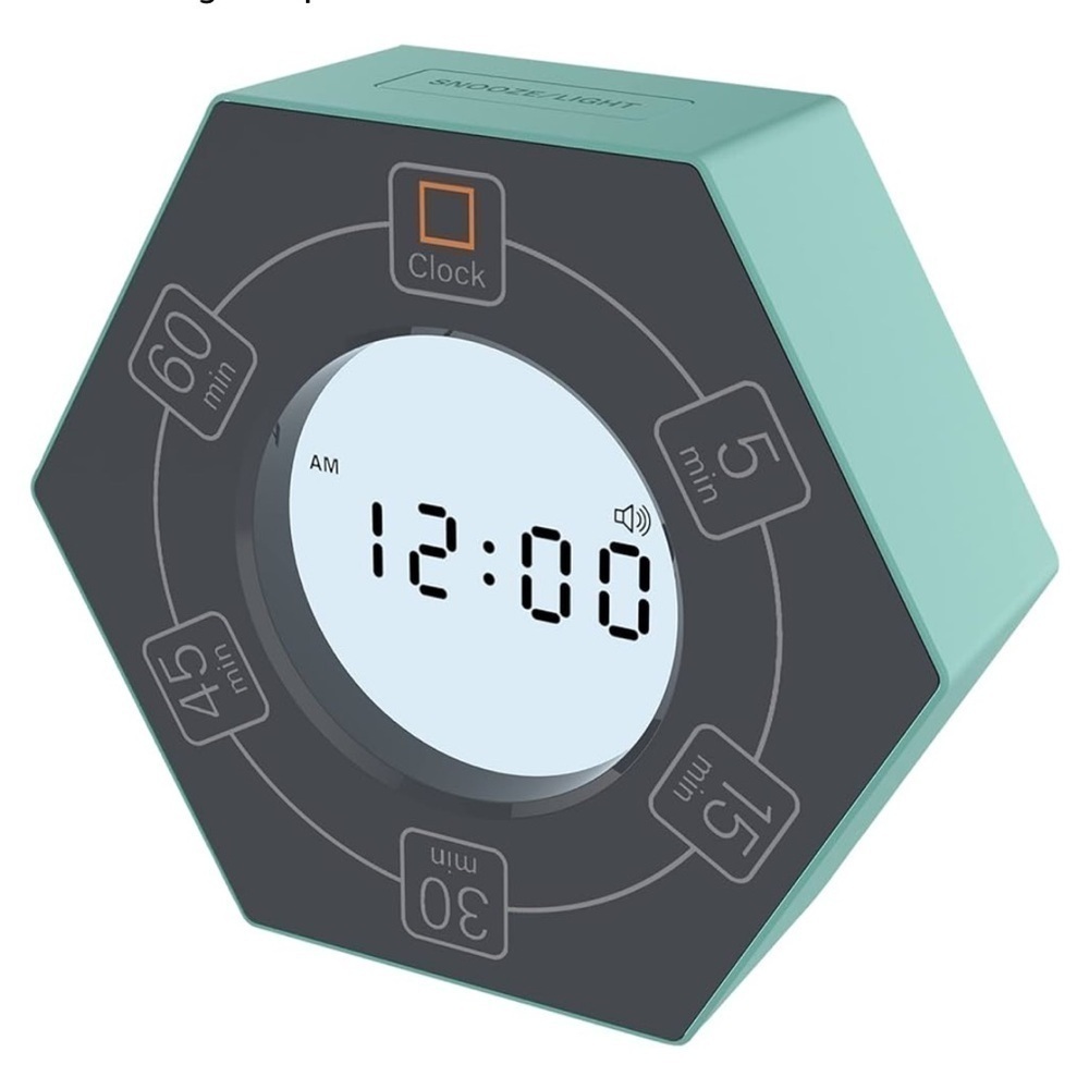 ZNEWTECH hexagon rotating timer / NWT / color cyan (teal) - Picture 3 of 4